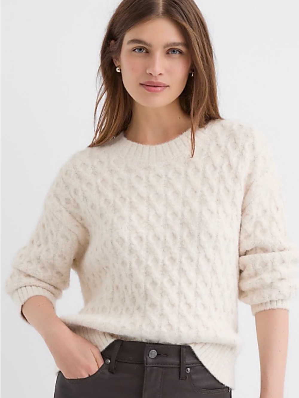Fuzzy Cable Sweater